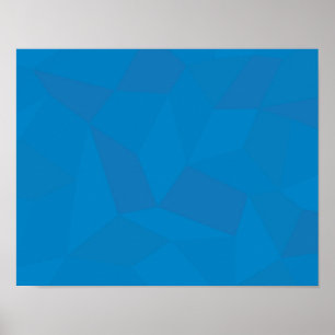 Póster Ilustracion azul, geométrico, fresco, único y a la