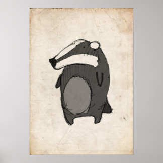 Póster Ilustracion Badger