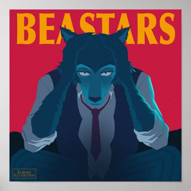 Póster Ilustracion Beastars Legoshi (Frente)