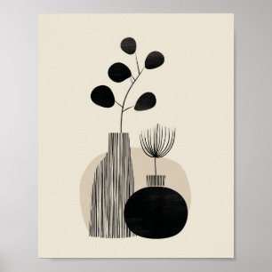Póster Ilustración Botánica Abstracta