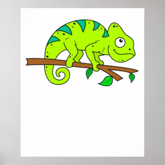 Póster Ilustracion Chameleon