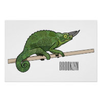 Ilustracion chameleon personalizado de Jackson