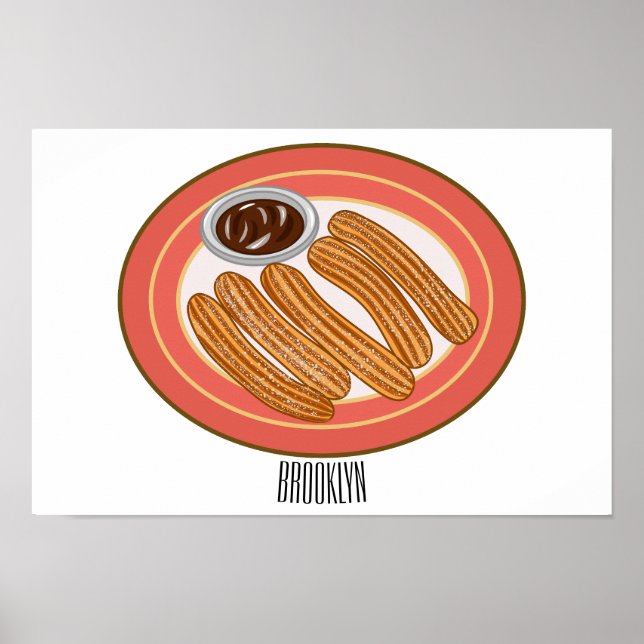 Póster Ilustracion Churro personalizado (Frente)
