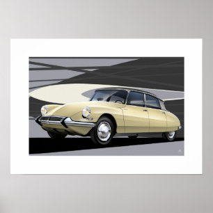 Póster Ilustracion Citroen DS Poster