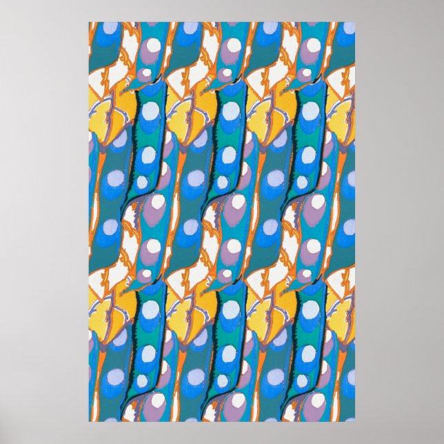 Póster Ilustración continua de patrón abstracto 2 (Frente)