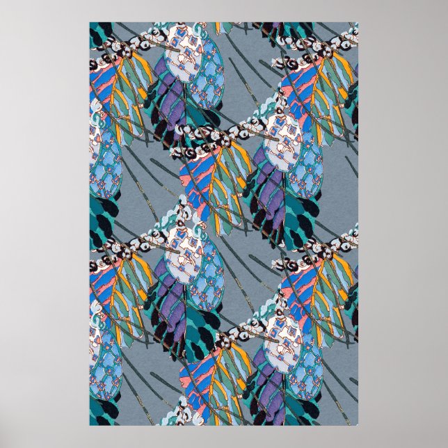 Póster Ilustración continua de patrón abstracto 3 (Frente)