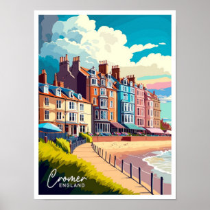 Póster Ilustracion Cromer England Travel Vintage