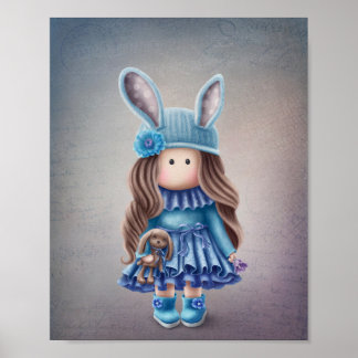 Póster Ilustracion Cute Doll
