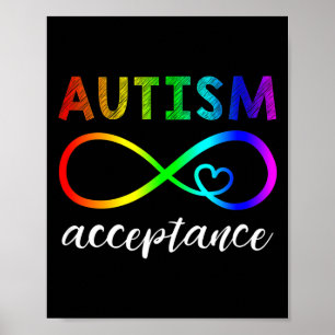 Póster Ilustración de aceptación del autismo en lugar de