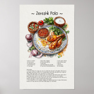 Póster Ilustracion de acuarela de Zeresk Polo | Comida pe