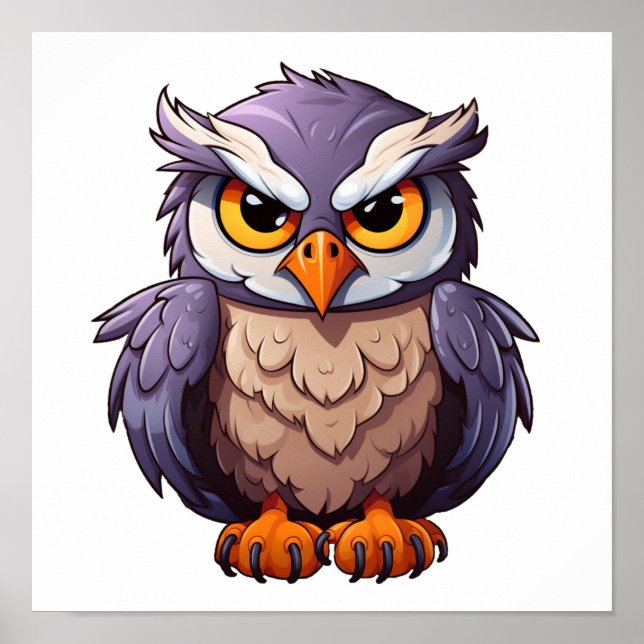 Póster ilustracion de águila personalizado (Frente)