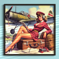 Ilustracion de anclaje de avión antiguo