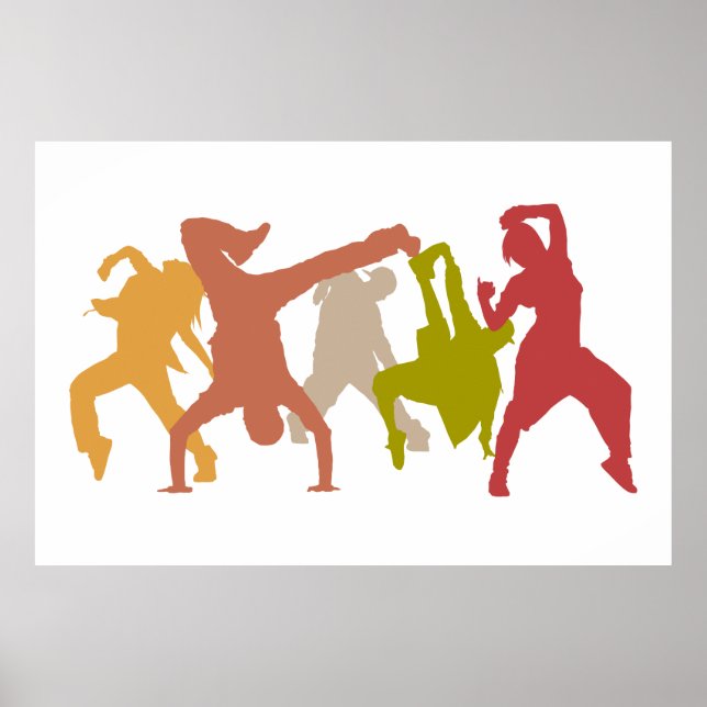 Póster Ilustracion de bailarinas Hip Hop (Frente)