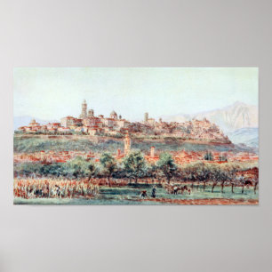 Póster Ilustracion de Bérgamo (Italia)