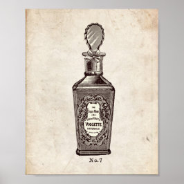 Póster Ilustracion de Botella Perfume de Victoria
