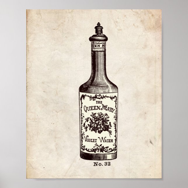 Póster Ilustracion de Botella Perfume de Victoria (Frente)
