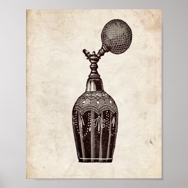 Póster Ilustracion de Botella Perfume de Victoria (Frente)
