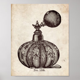 Póster Ilustracion de Botella Perfume de Victoria