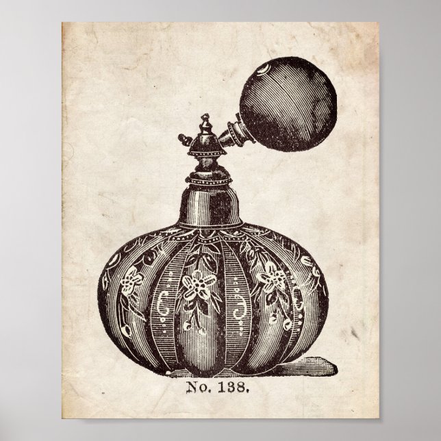 Póster Ilustracion de Botella Perfume de Victoria (Frente)