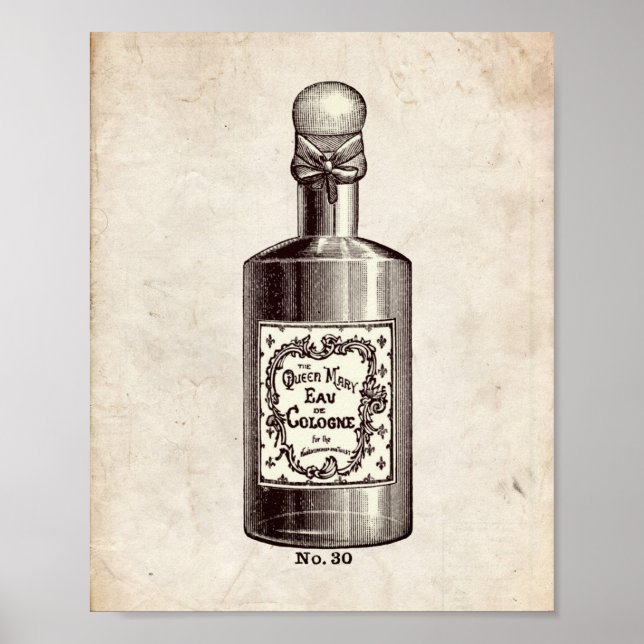 Póster Ilustracion de Botella Perfume de Victoria (Frente)