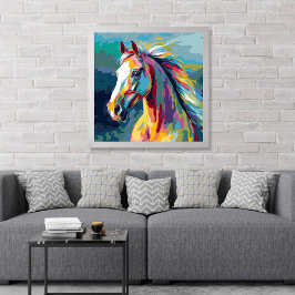 Póster Ilustracion de Cabeza de Cabeza de Cabeza de Cabal