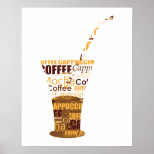Póster Ilustracion de café moderno