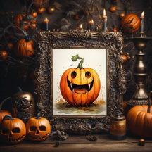 Ilustracion de calabaza acuática lúdico
