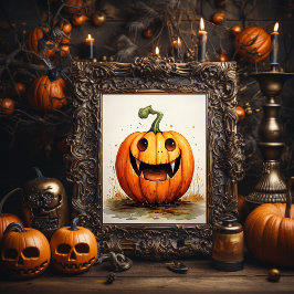 Póster Ilustracion de calabaza acuática lúdico