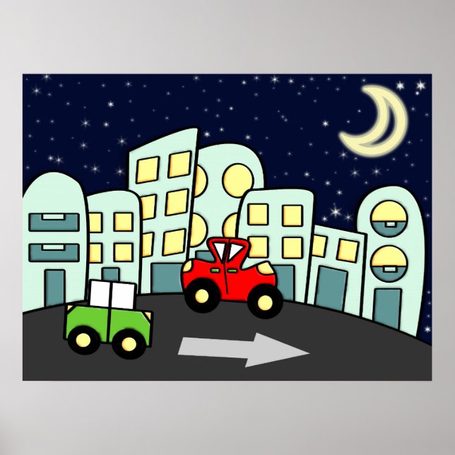Póster Ilustración de calle (Frente)