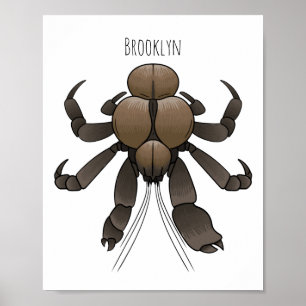 Póster Ilustracion de cangrejo de coco personalizado
