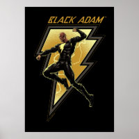 Ilustracion de caracteres Black Adam Lightning Bol