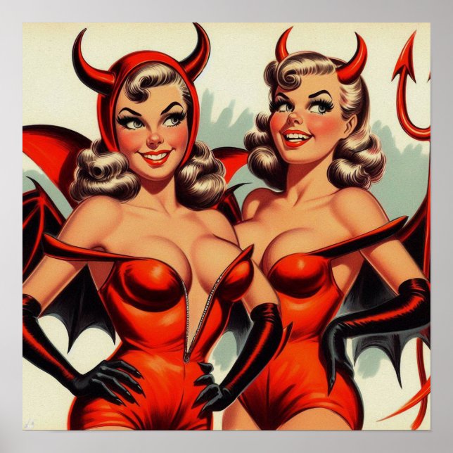 Póster Ilustracion de Chicas malvados (Frente)