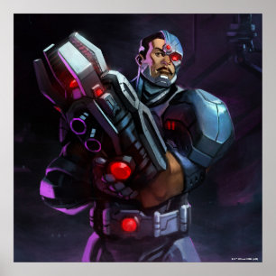 Póster Ilustracion de ciborg de crisis infinita