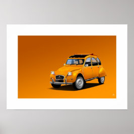 Póster Ilustracion de Citroen 2CV Poster