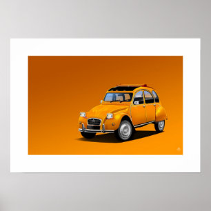 Póster Ilustracion de Citroen 2CV Poster