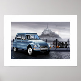 Póster Ilustracion de Citroen Dyane Poster