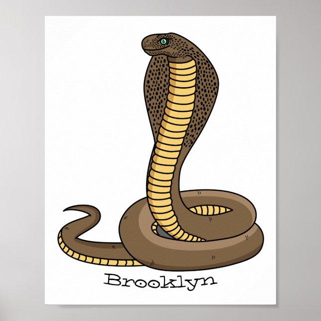Póster Ilustracion de cobra marrón (Frente)