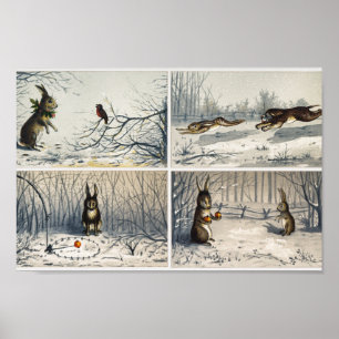 Póster Ilustracion de conejo