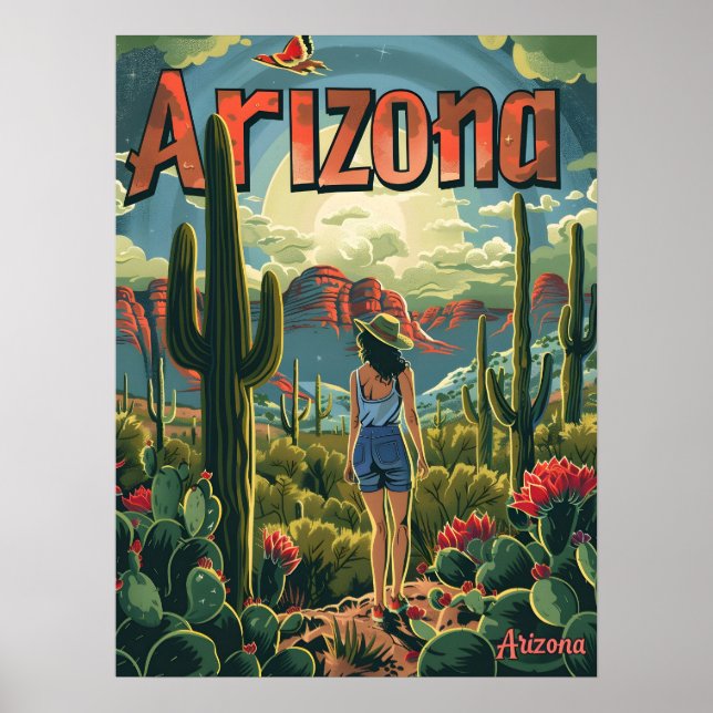 Póster Ilustracion de cosecha Arizona (Frente)