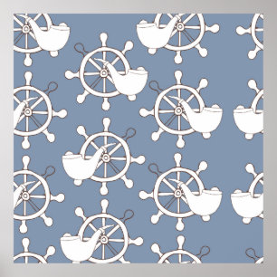 Póster Ilustracion de cosecha sin soldadura rueda de patr