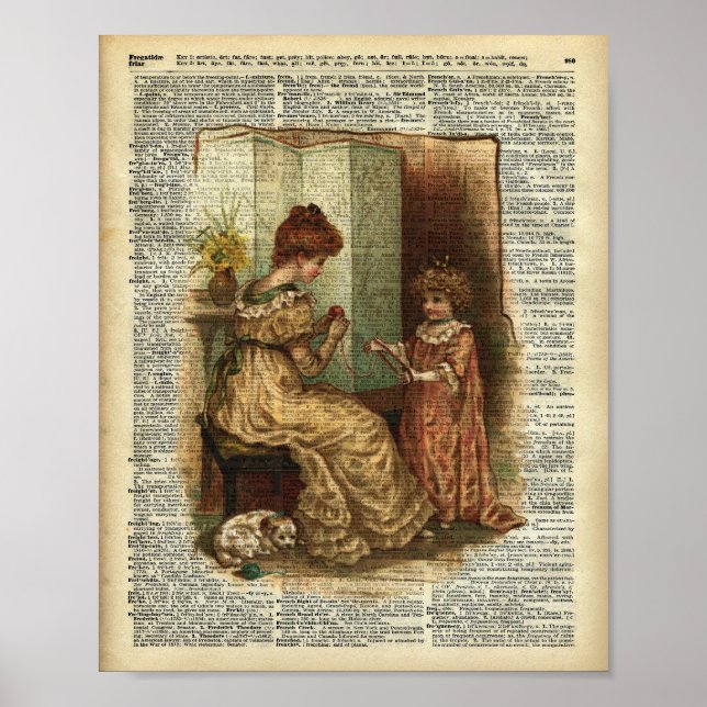 Póster Ilustracion de crocheting del libro infantil (Frente)