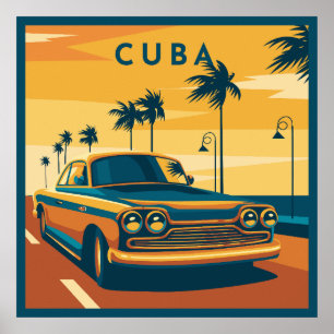 Póster Ilustracion de Cuba