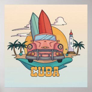Póster Ilustracion de Cuba