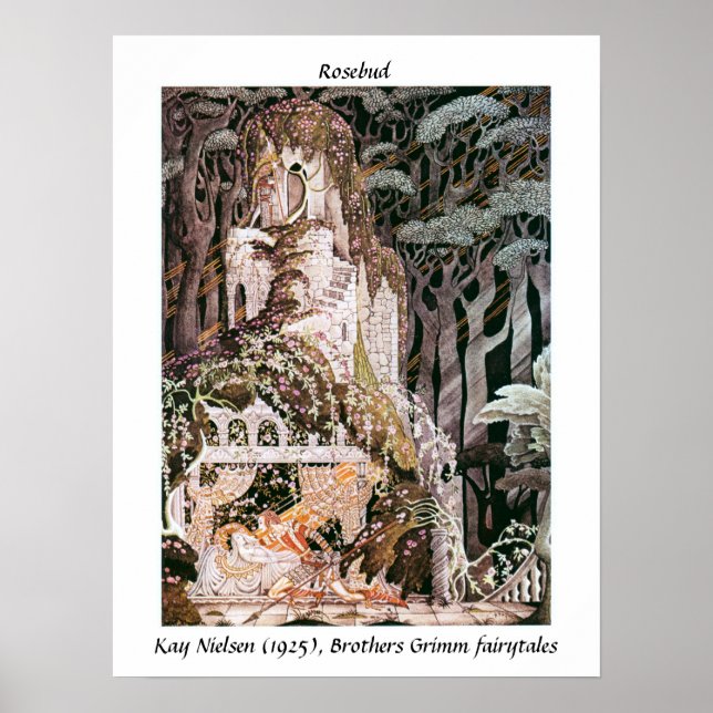 Póster Ilustracion de cuento de hadas de moda Rosebud Kay (Frente)