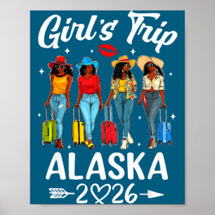 Póster Ilustración de cumpleaños Alaska Girls Trip 2026