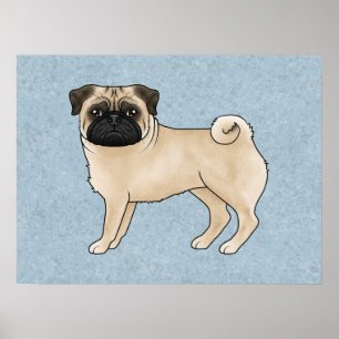 Póster Ilustración de dibujos animados de perro canino ad