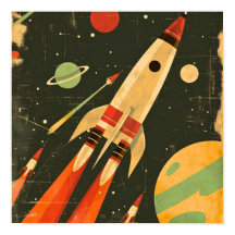 Ilustración de diseño de cohete espacial de cienci