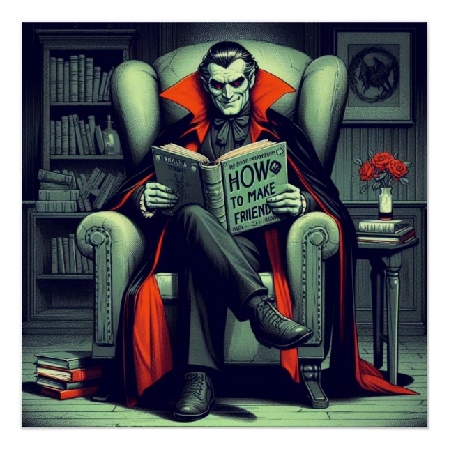 Póster Ilustracion de dracula (Anverso)