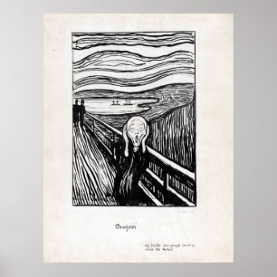 Póster Ilustracion de Edvard Munch el grito