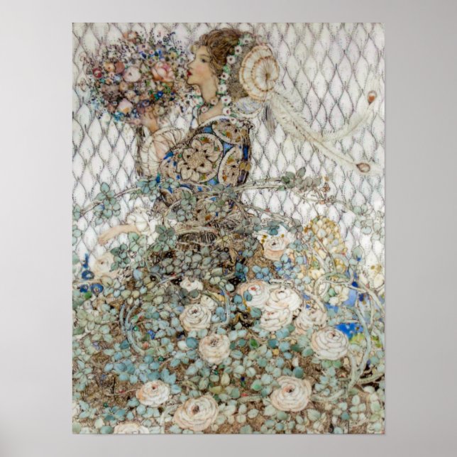 Póster Ilustracion de época Annie French "El Rosa" (Frente)